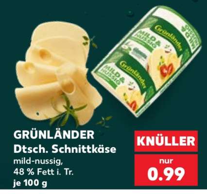 GRÜNLÄNDER Dtsch. Schnittkäse