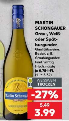 MARTIN SCHONGAUER Grau-, Weiß- oder Spätburgunder