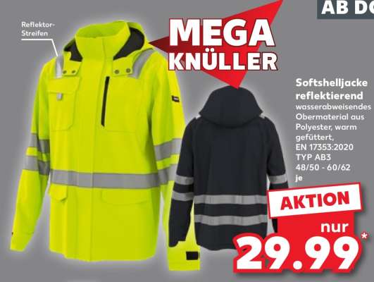 Softshelljacke reflektierend