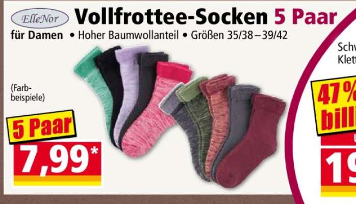 Vollfrottee Socken 5 Paar