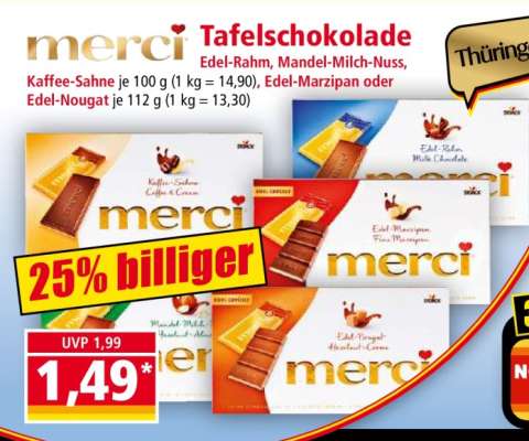 MERCI Tafelschokolade