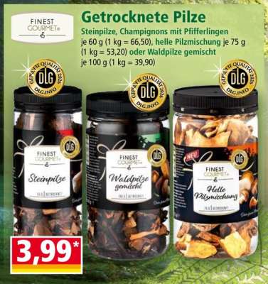 Getrocknete Pilze