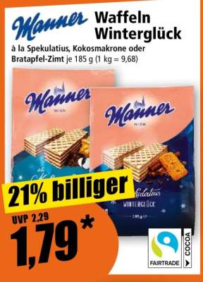 Manner Waffeln Winterglück