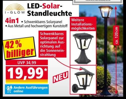 LED-Solar- Standleuchte