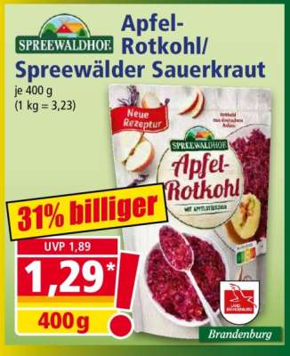 Apfel-Rotkohl/Spreewälder Sauerkraut