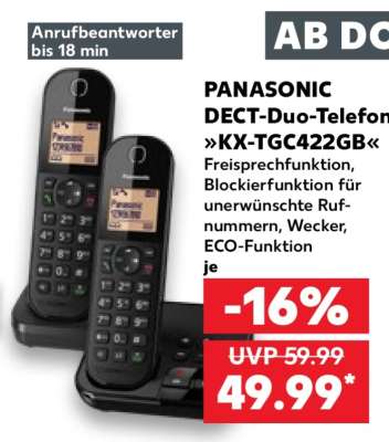 PANASONIC DECT-Duo-Telefon »KX-TGC422GB«