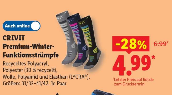 CRIVIT Premium-Winter-Funktionsstrümpfe