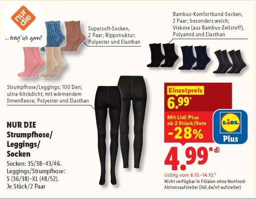 NUR DIE Strumpfhose/Leggings/Socken