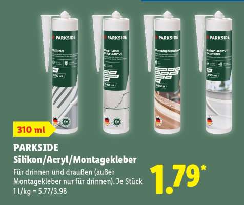 PARKSIDE Silikon/Acryl/Montagekleber
