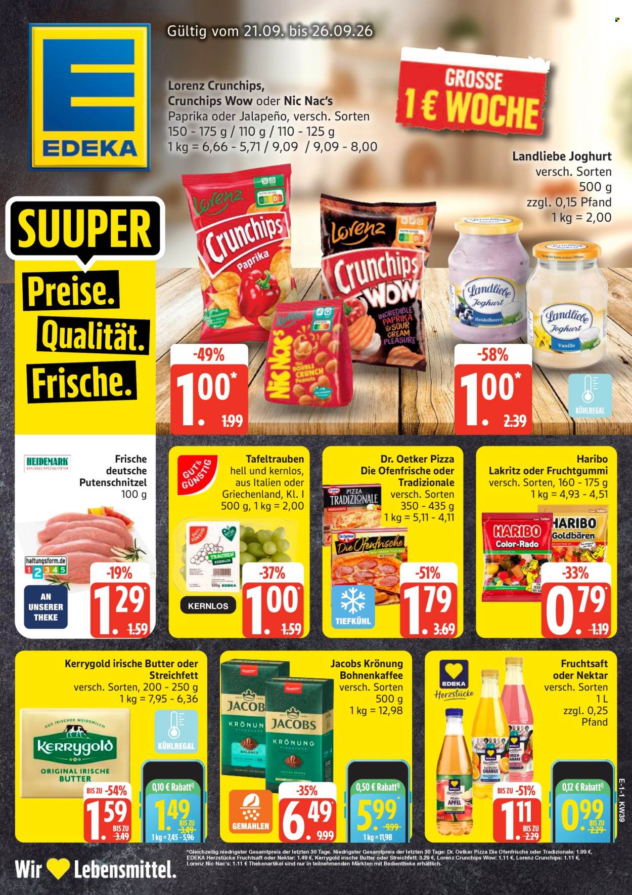 Edeka Prospekte  - 21.09.2026 - 26.09.2026. Seite 1
