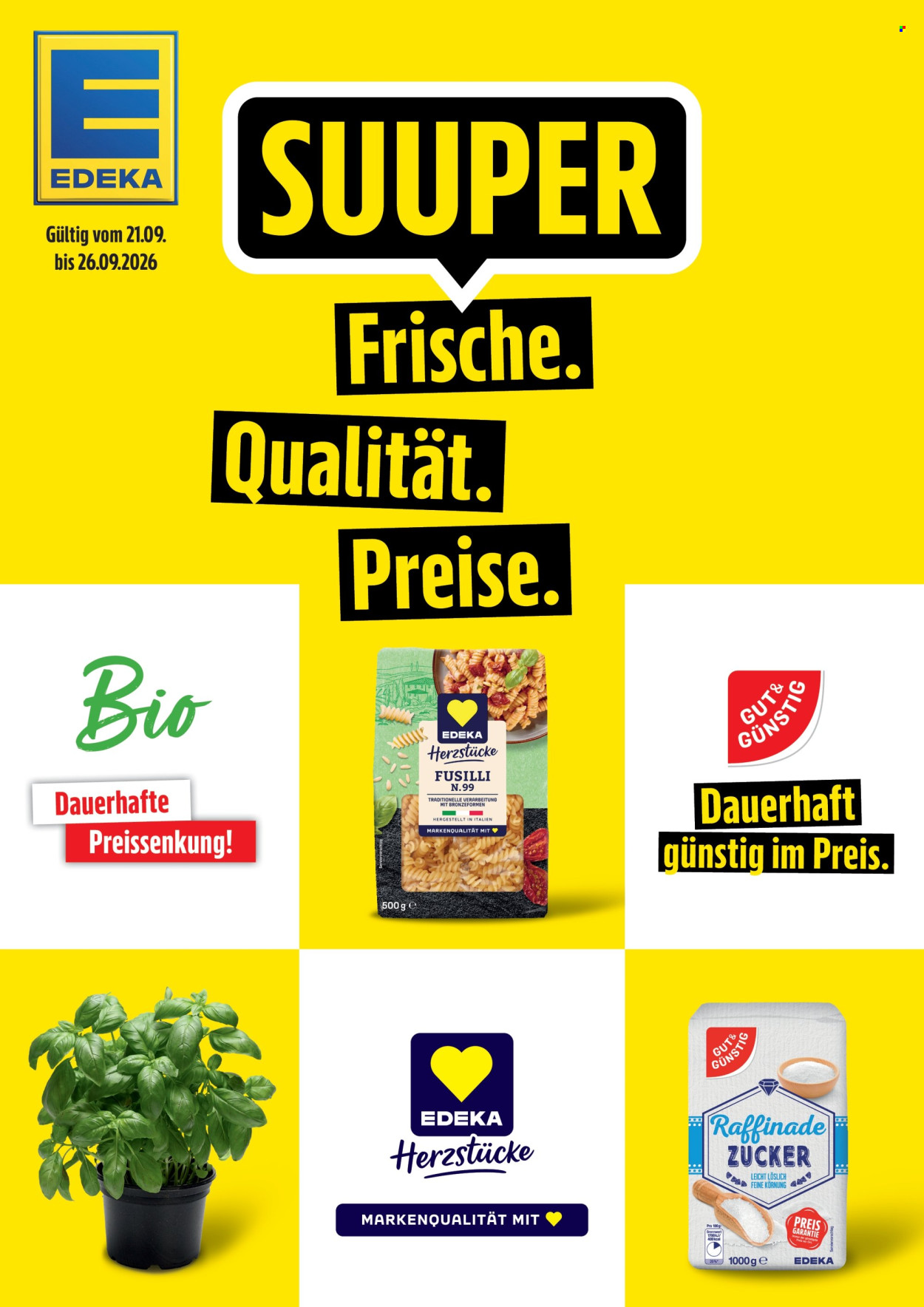 Edeka Prospekte  - 21.09.2026 - 26.09.2026. Seite 1
