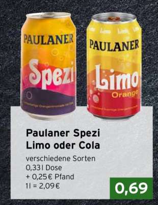 Paulaner Spezi Limo oder Cola