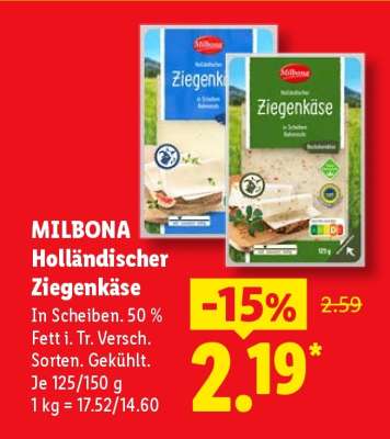 Milbona Holländischer Ziegenkäse