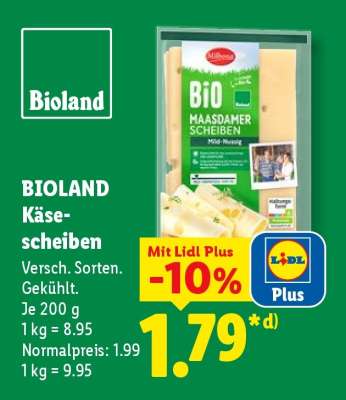 Bioland Käsescheiben