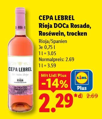 CEPA LEBREL Rioja DOCa Rosado, Roséwein, trocken