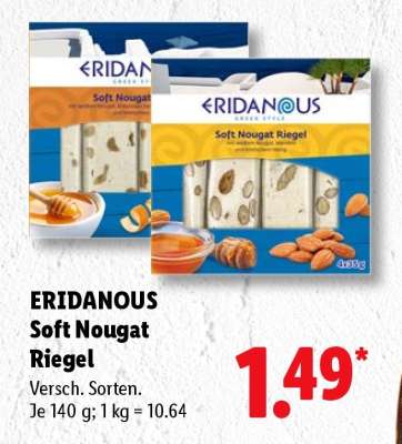 Eridanous Soft Nougat Riegel