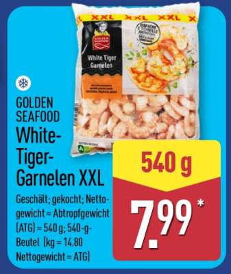 GOLDEN SEAFOOD White-Tiger-Garnelen XXL