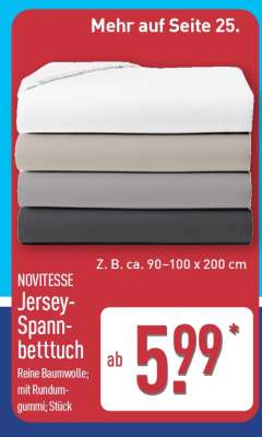 NOVITESSE Jersey-Spannbetttuch