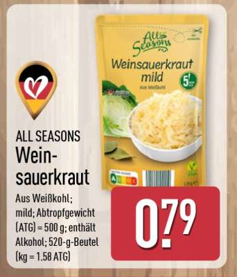 ALL SEASONS Weinsauerkraut