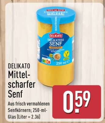 DELIKATO Mittelscharfer Senf