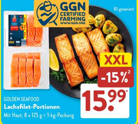 GOLDEN SEAFOOD Lachsfilet-Portionen