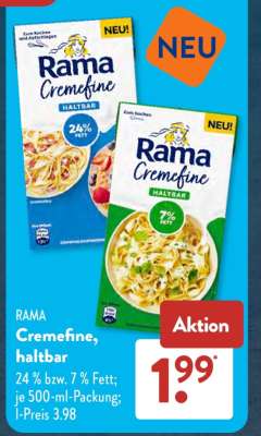 Rama Cremefine Haltbar