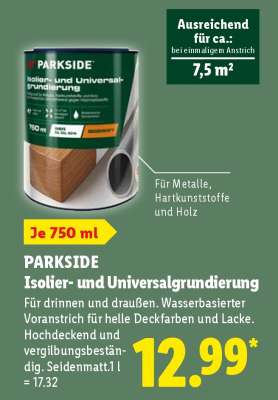 PARKSIDE Isolier- und Universalgrundierung