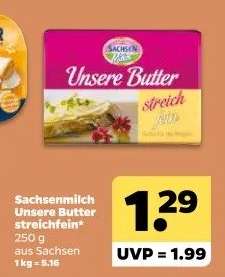 Sachsenmilch Unsere Butter streichfein*