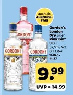 Gordon’s London Dry oder Pink Gin