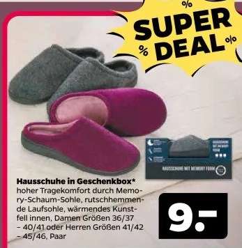 Hausschuhe in Geschenkbox
