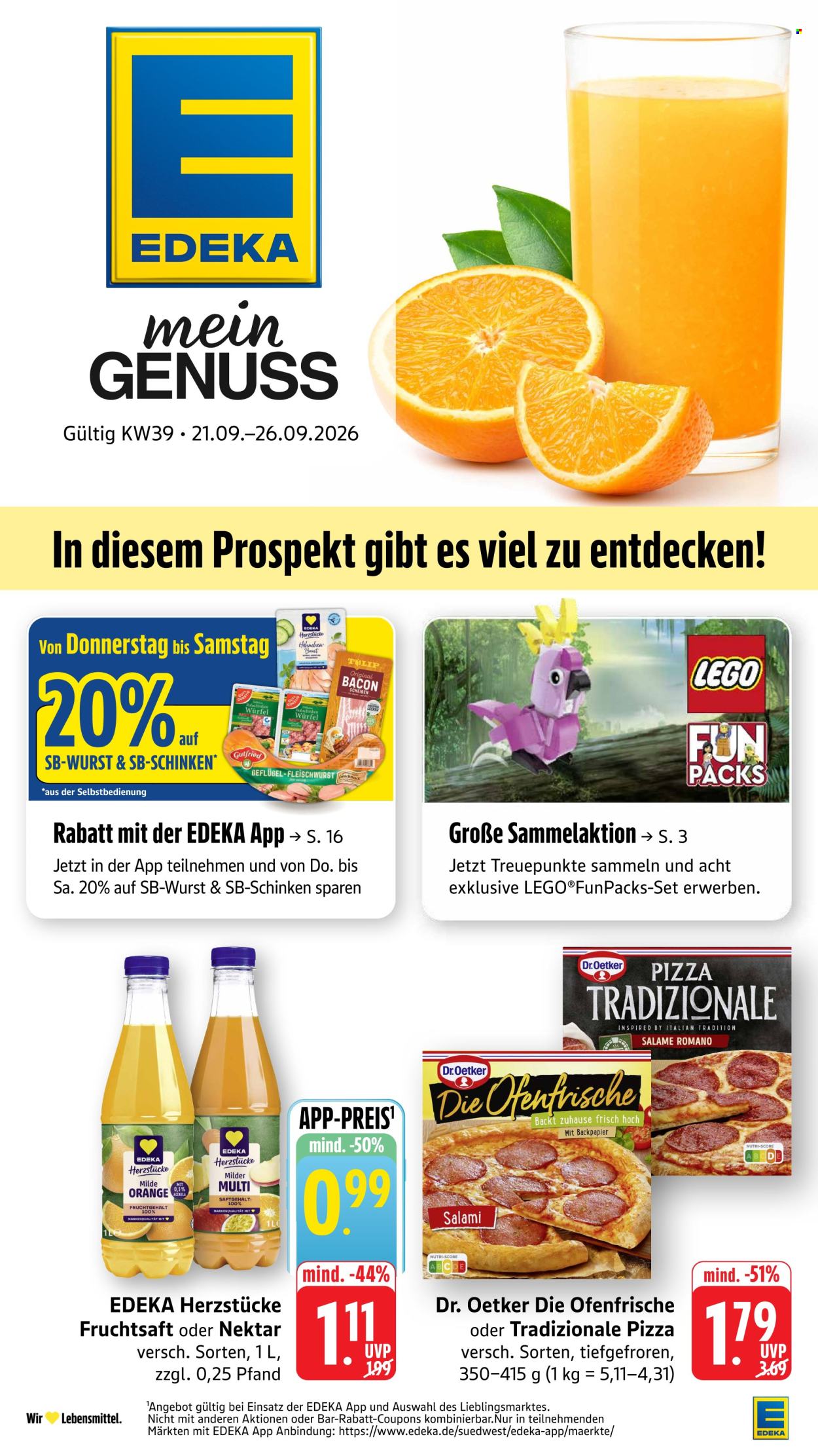 E center Prospekte  - 21.09.2026 - 26.09.2026. Seite 1
