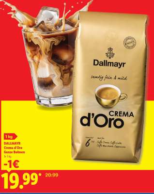 Dallmayr Crema d'Oro ganze Bohnen