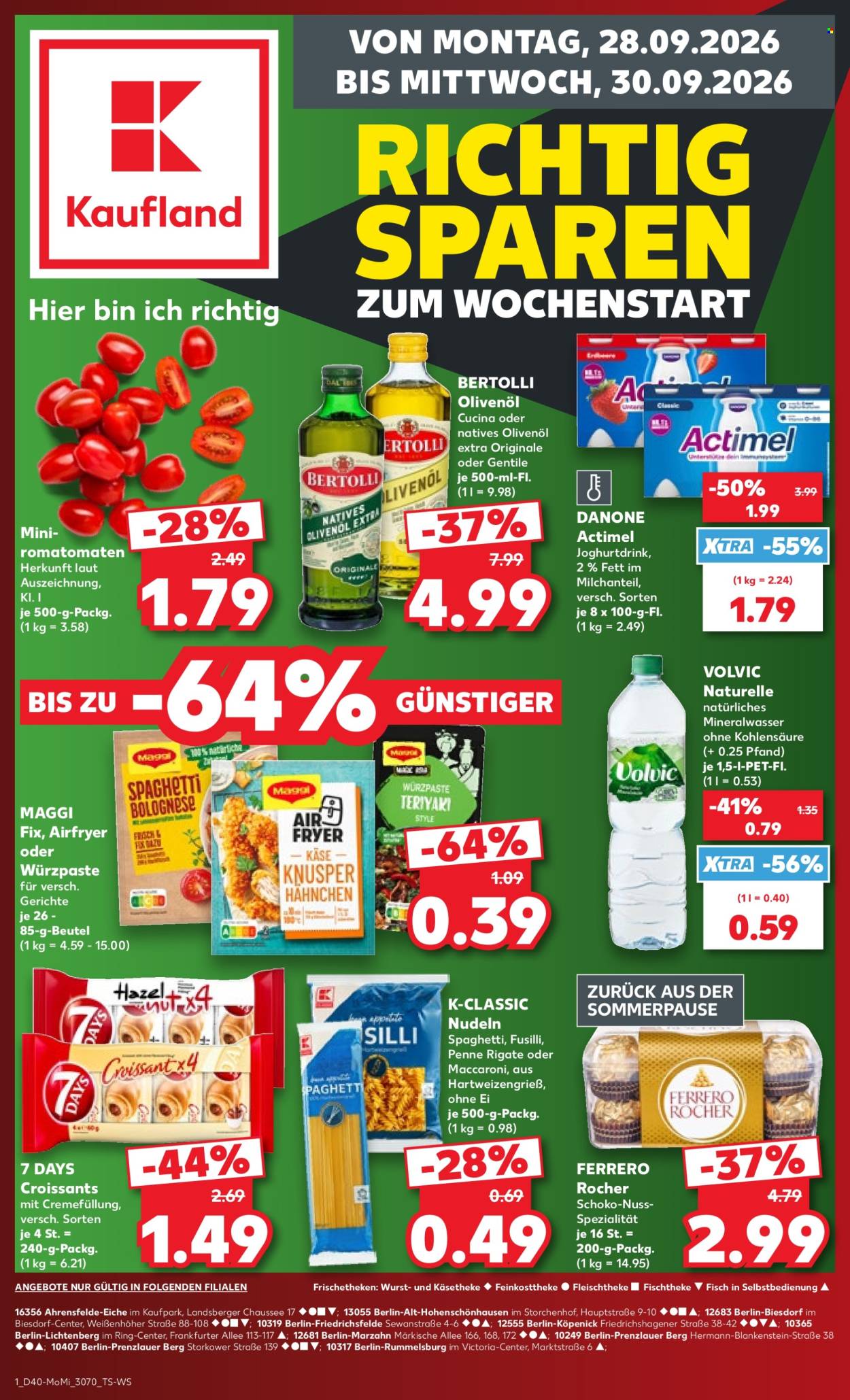 Kaufland Prospekte  - 28.09.2026 - 30.09.2026. Seite 1