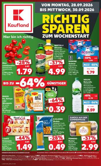 Prospekte Kaufland - 28.09.2026 - 30.09.2026.