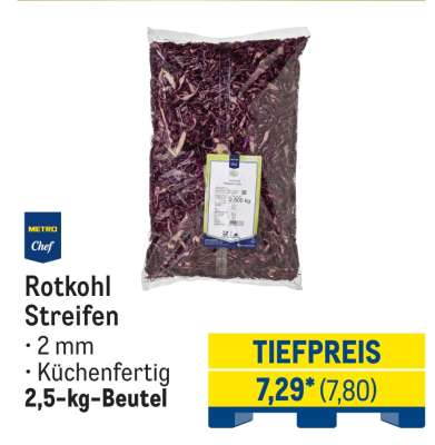 Rotkohl Streifen