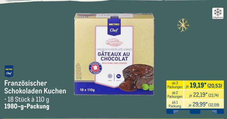 Französischer Schokoladen Kuchen