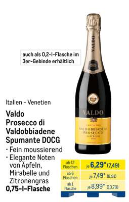 Valdo Prosecco di Valdobbiadene Spumante DOCG