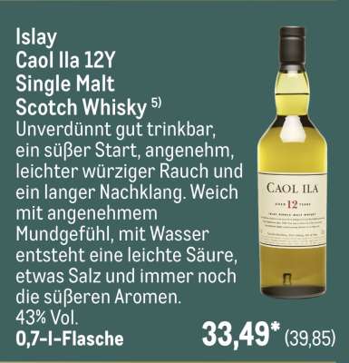 Islay Caol Ila 12Y Single Malt Scotch Whisky