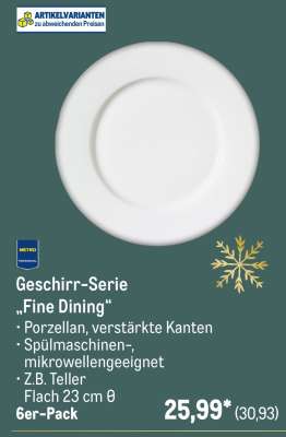Geschirr-Serie „Fine dining“