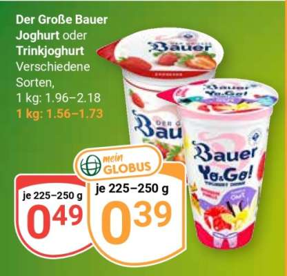 Der Große Bauer Joghurt oder Trinkjoghurt