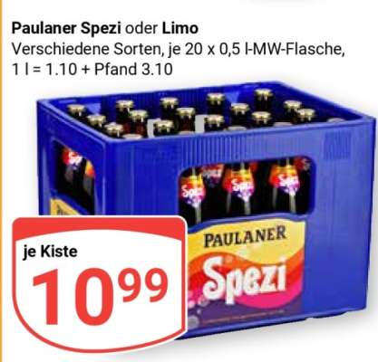 Paulaner Spezi oder Limo