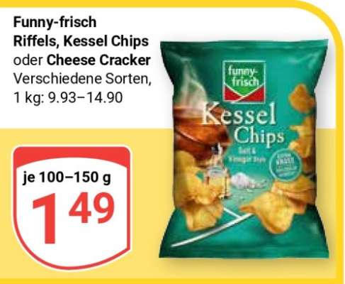 Funny-frisch Riffels, Kessel Chips oder Cheese Cracker