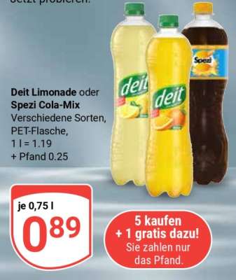 Deit Limonade oder Spezi Cola-Mix