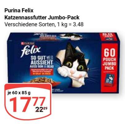 Purina Felix Katzennassfutter Jumbo-Pack