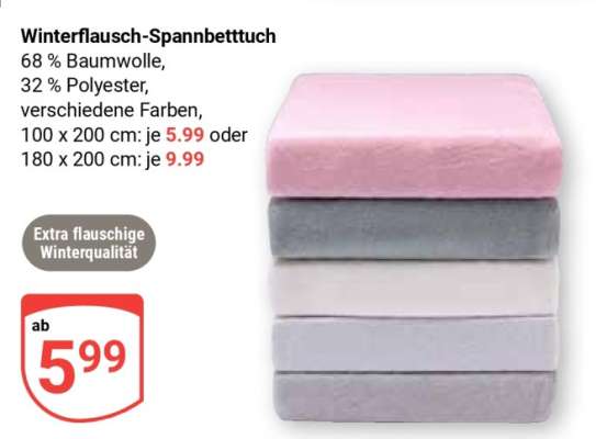 Winterflausch-Spannbetttuch