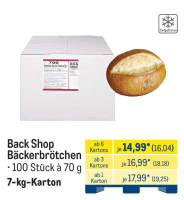 Back Shop Bäckerbrötchen