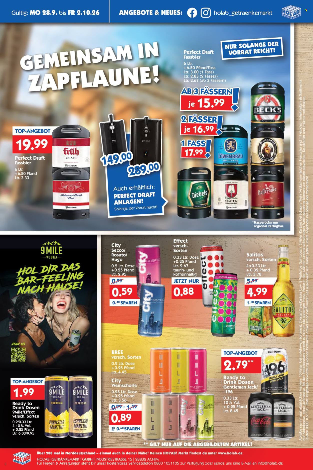 Hol'ab! Getränkemarkt Prospekte  - 28.09.2026 - 2.10.2026. Seite 8