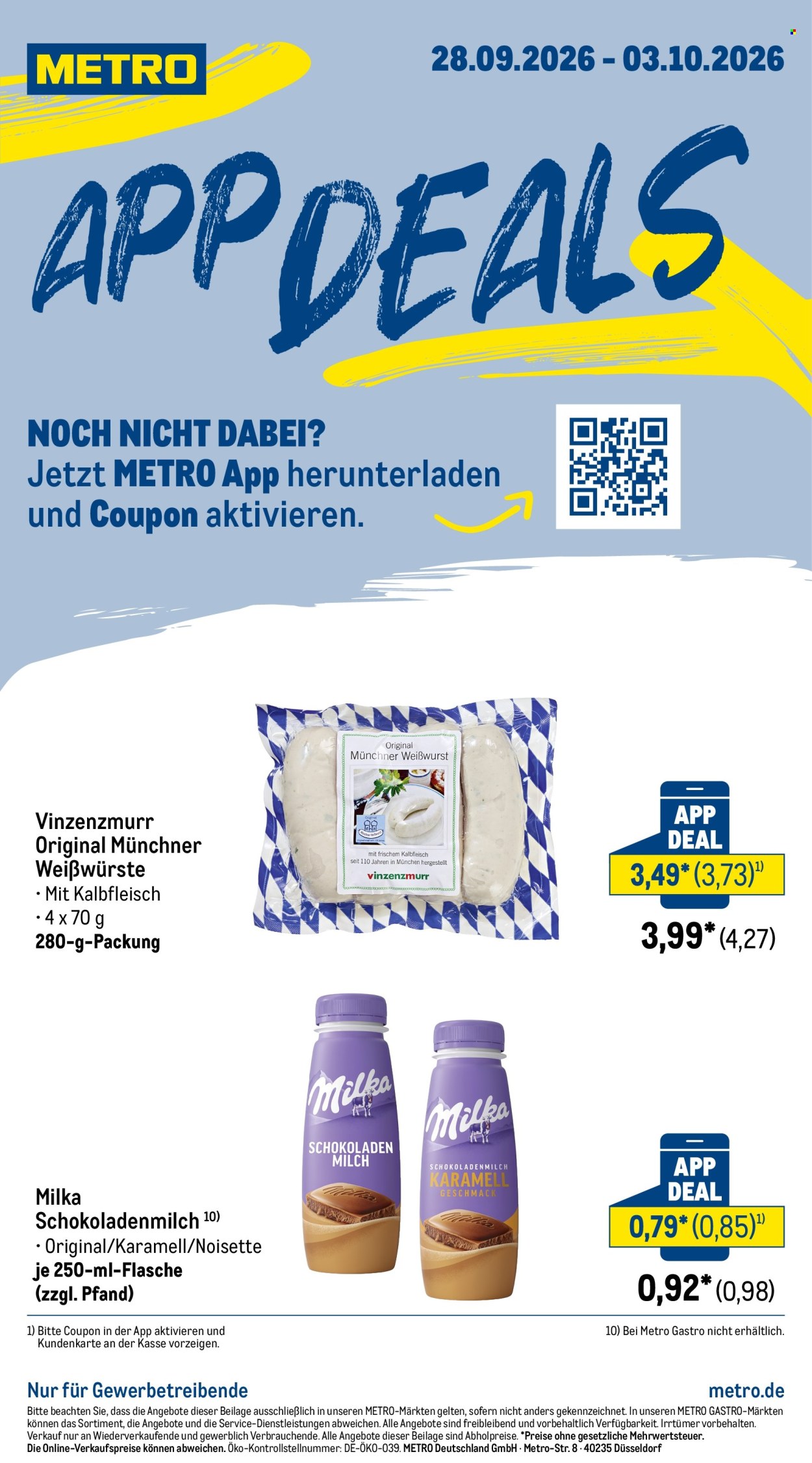 Metro Prospekte  - 28.09.2026 - 3.10.2026. Seite 1