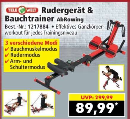 Rudergerät & Bauchtrainer AbRowing