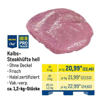 Kalbs-Steakhüfte hell